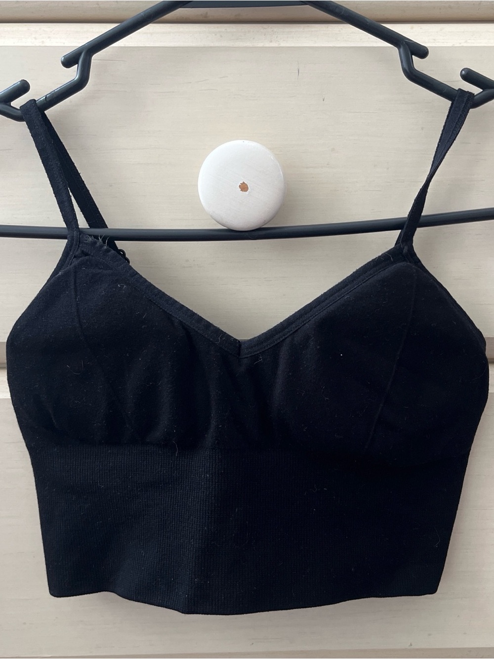 Seamless Black Longline Bralette